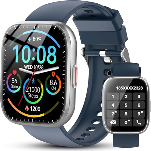 Ddidbi Smartwatch Damen Herren, Fitnessuhr Damen mit Telefonfunktion 1.85" Zoll Touchscreen… – Ansicht 1