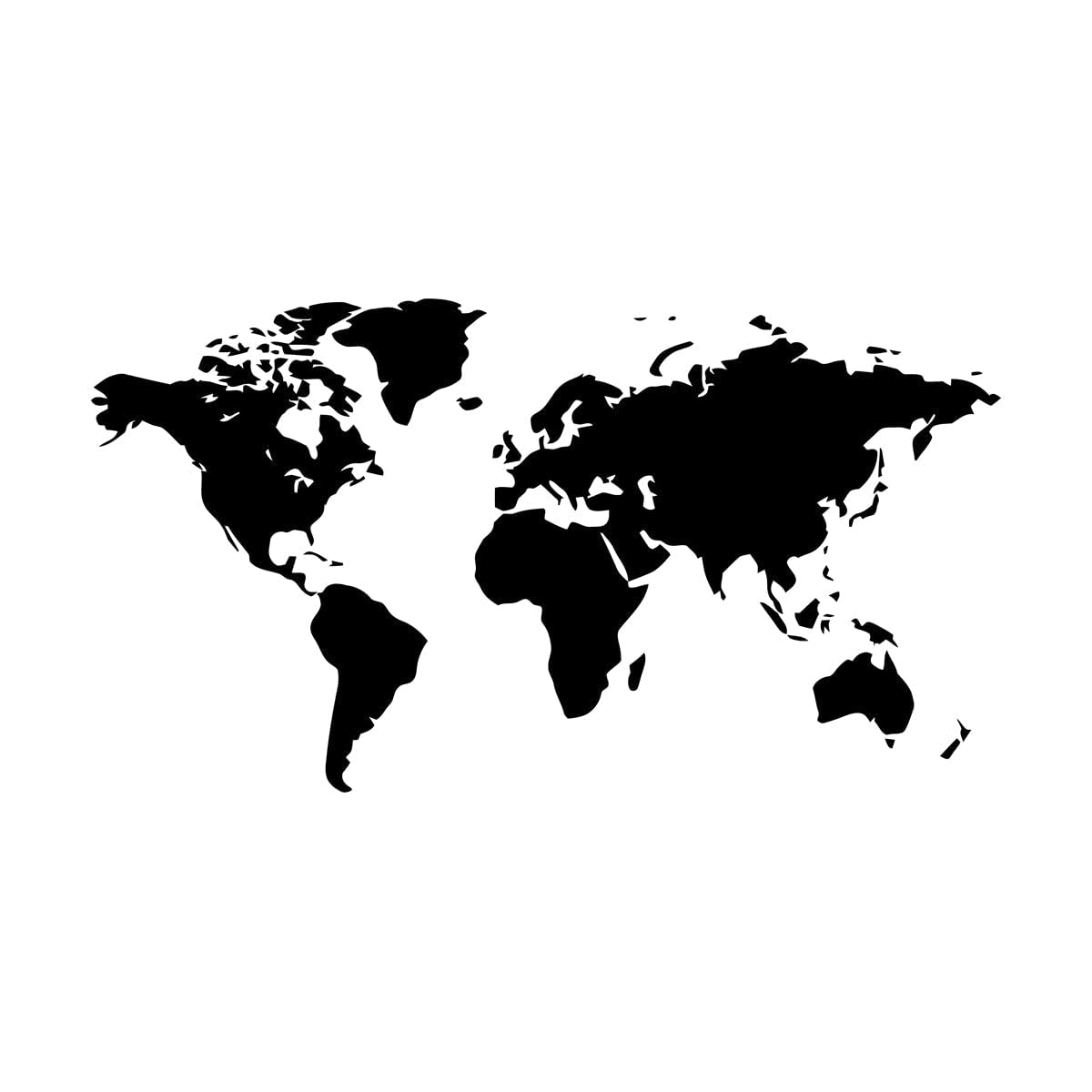 World Map Vinyl Decals Living Room Maps Wall Sticker Decor World Map Decorative Wall Murals Wallpaper Home Art Large - 79x147cm