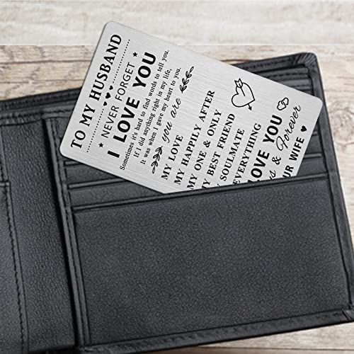 Husband Birthday Gifts from Wife - I Love You - Husband Birthday Wedding Anniversary Wallet Card Gifts4