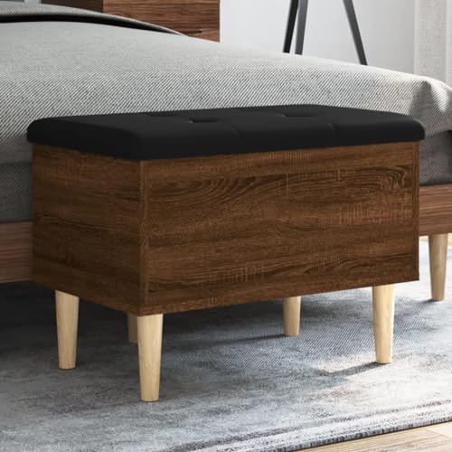 Snsowed Banco con almacenaje Madera ingeniería Roble marrón 62x42x46 cm, Baul Almacenaje Dormitorio, Mueble Almacenaje, Mueble Habitacion, Reposapies Sofa - 835074