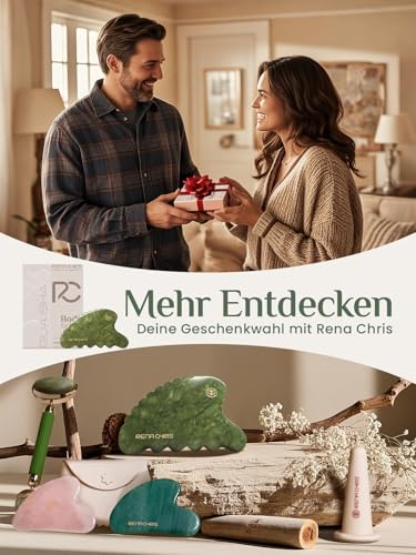 Rena Chris Großes Gua Sha, Natürlicher Jade Gua Sha Stein, Guasha Massagesteine für Lymphdrainage, Ganzkörperanwendung Beine Rücken und Gesicht (Grün) 6