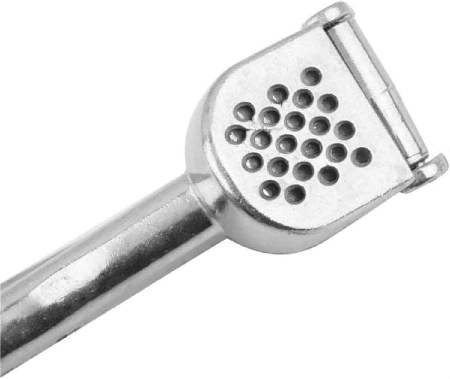 Knoblauchpresse Ingwerpresse, manueller Knoblauchzerkleinerer, Aluminiumlegierung, Anti-Rutsch, zum Pressen von Knoblauchzehen und Zerkleinern von Ingwer, kein, Silver, 6.1in