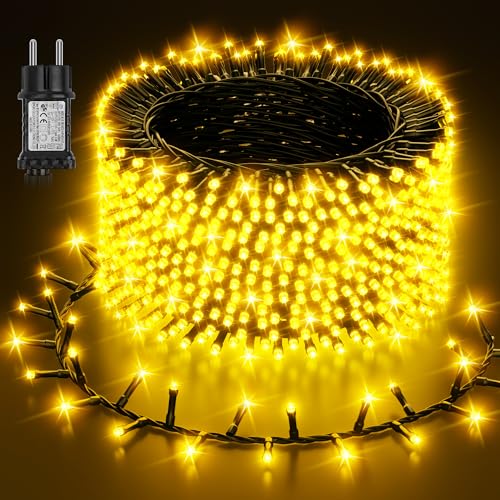 Lichterkette Außen 20M 1000 LEDs Lichterkette Weihnachtsbaum Außen...