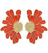 Boucles D'oreilles Fleurs Zircone Hypoallergéniques - Alliage, Diamètre 13 Mm, Colorées, Coffret Cadeau - 14