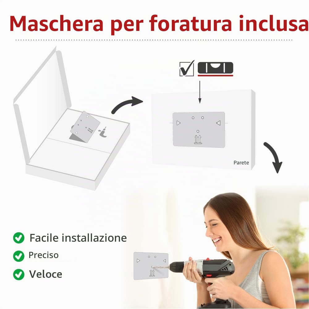Barkan Staffa da parete per TV lunga bianca 13”-65”, articolata a movimento completo, 4 movimenti, piatto/curvo, supporta fino a 35,8 kg, estremamente estensibile, adatta per LED OLED LCD (BM343XLW)