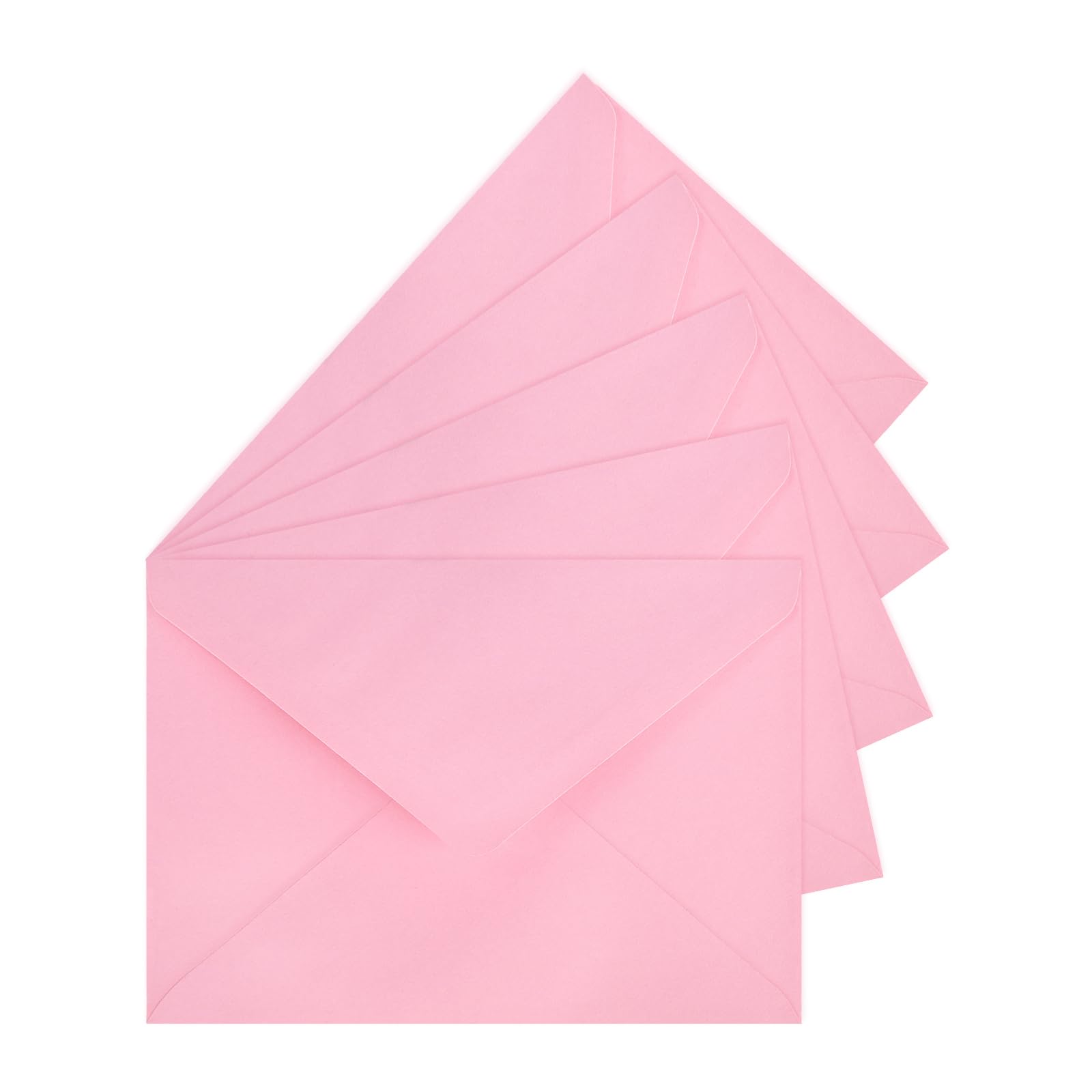 50 Pack A7 Envelopes, Pink Greeting Card Envelopes Self Seal, 5.24 x 7.24 in Envelopes for Birthday Graduation Baby Shower Wedding Invitation Cards