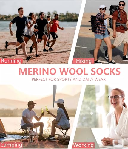 Image of 3 Pairs 90% Merino Wool Ankle Socks, Thin All-Season Casual Soft Breathable for Men Women