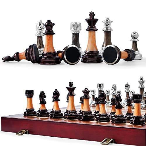 Vamslove Z2108 Chess Set Large 16''/42Cm Folding Wooden Board thumb #7