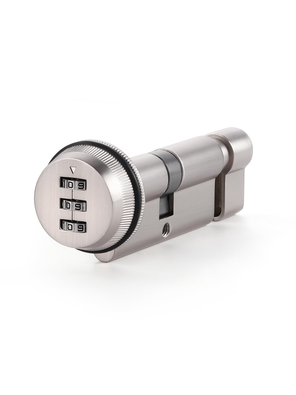 SORWDUERM 65mm (32.5/32.5T) Nickel Thumb Turn Euro Cylinder Door Barrel Lock Anti-Bump Anti Drill High Security for UPVC Wooden Composite Doors Combination Cam Lock Password Coded — image 1
