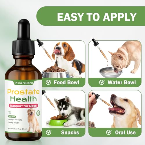 Image of Prostate Health Support for Dogs, Relieves Enlarged Prostate, Supports Urinary Tract Health, Normal Frequency, Enhances Overall Immune Wellness, Natural Herbal Supplement, 2 oz (59 ml), Herbal Flavor