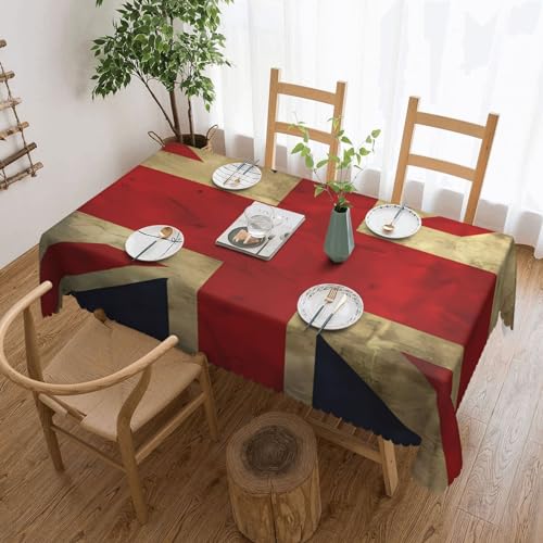 Nappe rectangulaire drapeau britannique 137x183 cm imperméable et infroissable pour table à manger