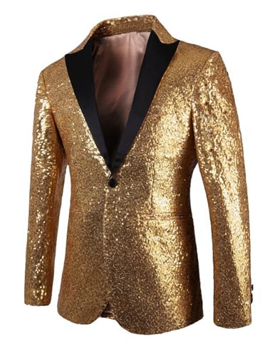 VENNYNG Men's Fashion Disco Sequin Blazer Jacket Leopard Blazer Plus Size Regular Tailored Fit Single Breasted One-Button2