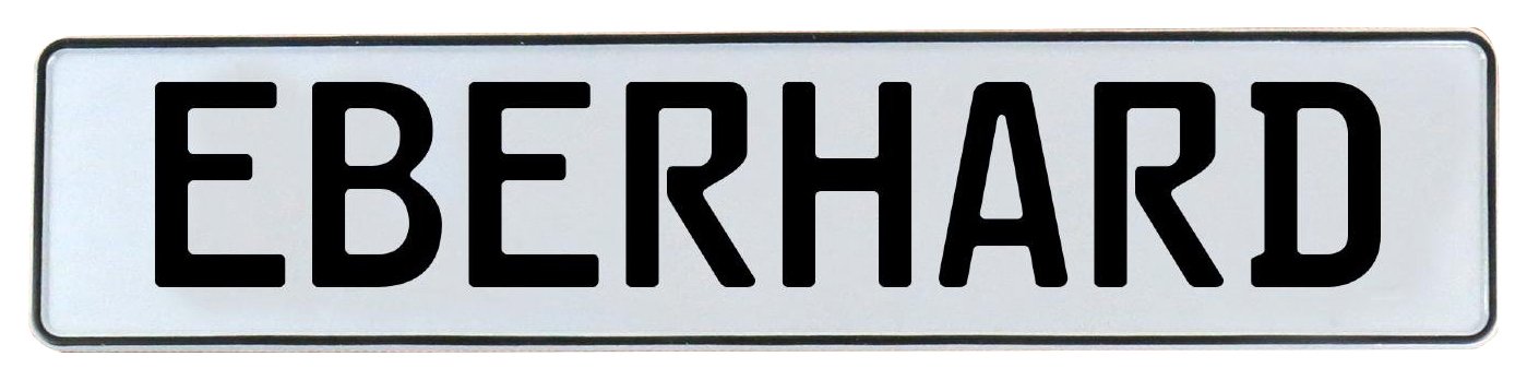 Vintage Parts 624988 Wall Art (Eberhard White Stamped Aluminum Street Sign Mancave), 1 Pack