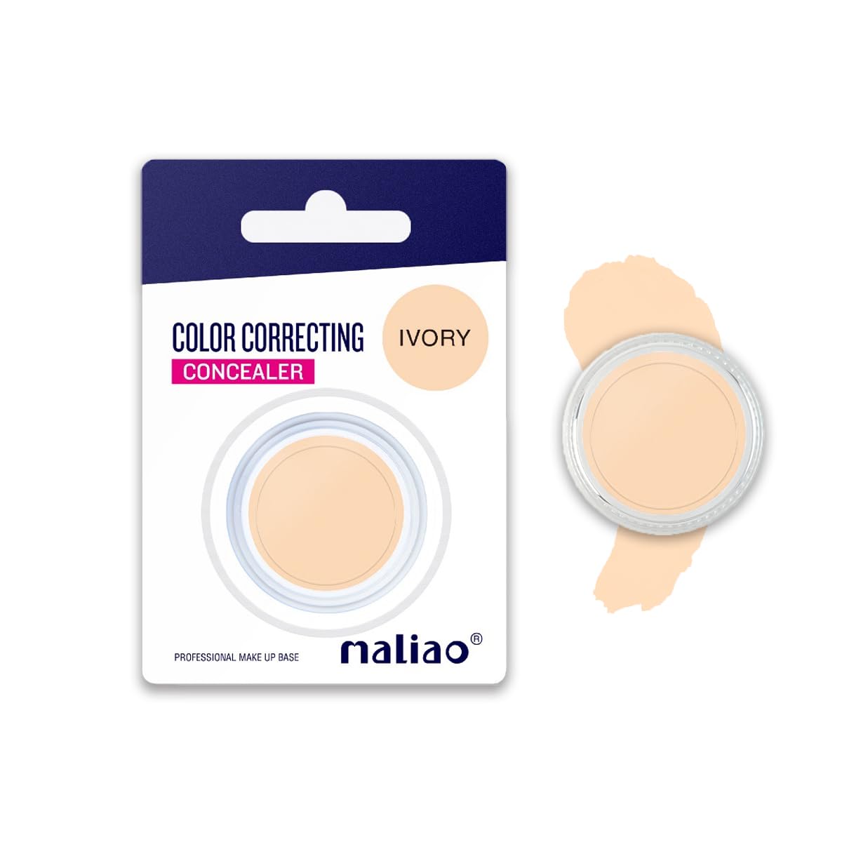 Maliao Colour Correcting Concealer | Redness & Dark Circles Neutralizer | Full Coverage & Long-Lasting | Lightweight & Blendable Formula | Ideal for All Skin Types | Ivory, 6g