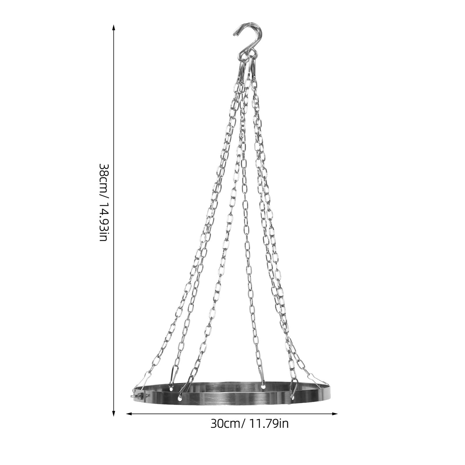 Cabilock Support Suspendre de Rideaux de Plafond en Métal Robuste, Anneau de 30 Cm de Diamètre, Cadre de Fixation pour Auvent et Tentures, Décoration Intérieure et Événementielle