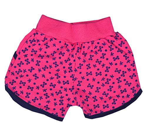 Image of BENAVJI Girl's Regular Fit Printed Cotton Shorts Pack of 3