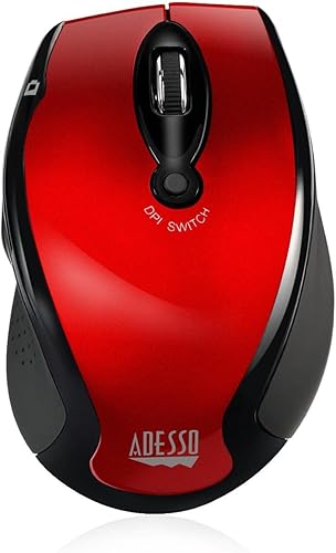 Miniatura 5 de Adesso iMouse M20R - Ratón óptico ergonómico inalámbrico, rojo