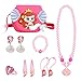 Hifot Meerjungfrau Kinderschmuck Handtasche Mädchen, Mermaid Haarspange Haarbänder Halskette Armband Ohrringe Ring Set, Meerjungfrau Party Prinzessinnen Schmuck Ankleiden Geburtstag Geschenk