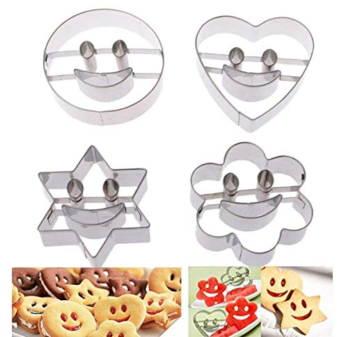 Amazon | Drawihi 4点セット かわいい 型抜き クッキー型 スマイリー