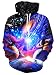 RAISEVERN Galaxy Stars and Planets Designed Hip Hop Personalized Pullover Hooded Sweatshirt Boys,Stars and Planets,Medium