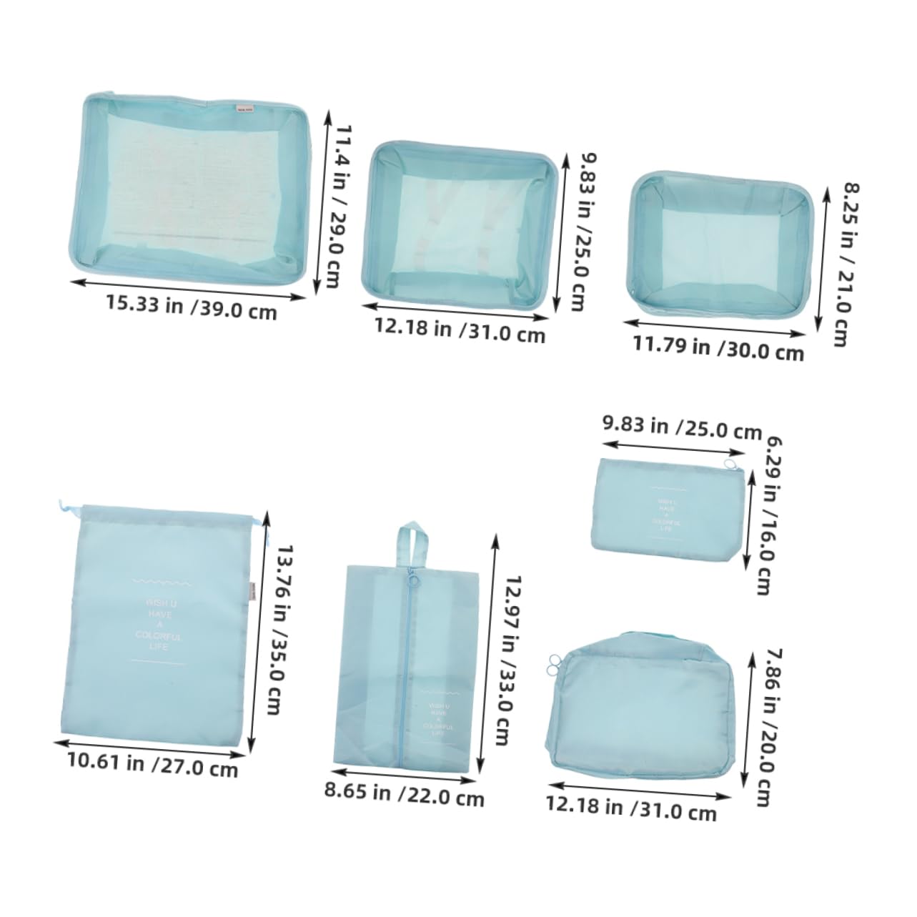 FOMIYES 14pezzi Cubi di Compressione per Imballaggio Viaggi Set Organizer per Valigia da Borsa per Biancheria Intima e Vestiti Borsa per Riporre Scarpe Organizzatori da Viaggio
