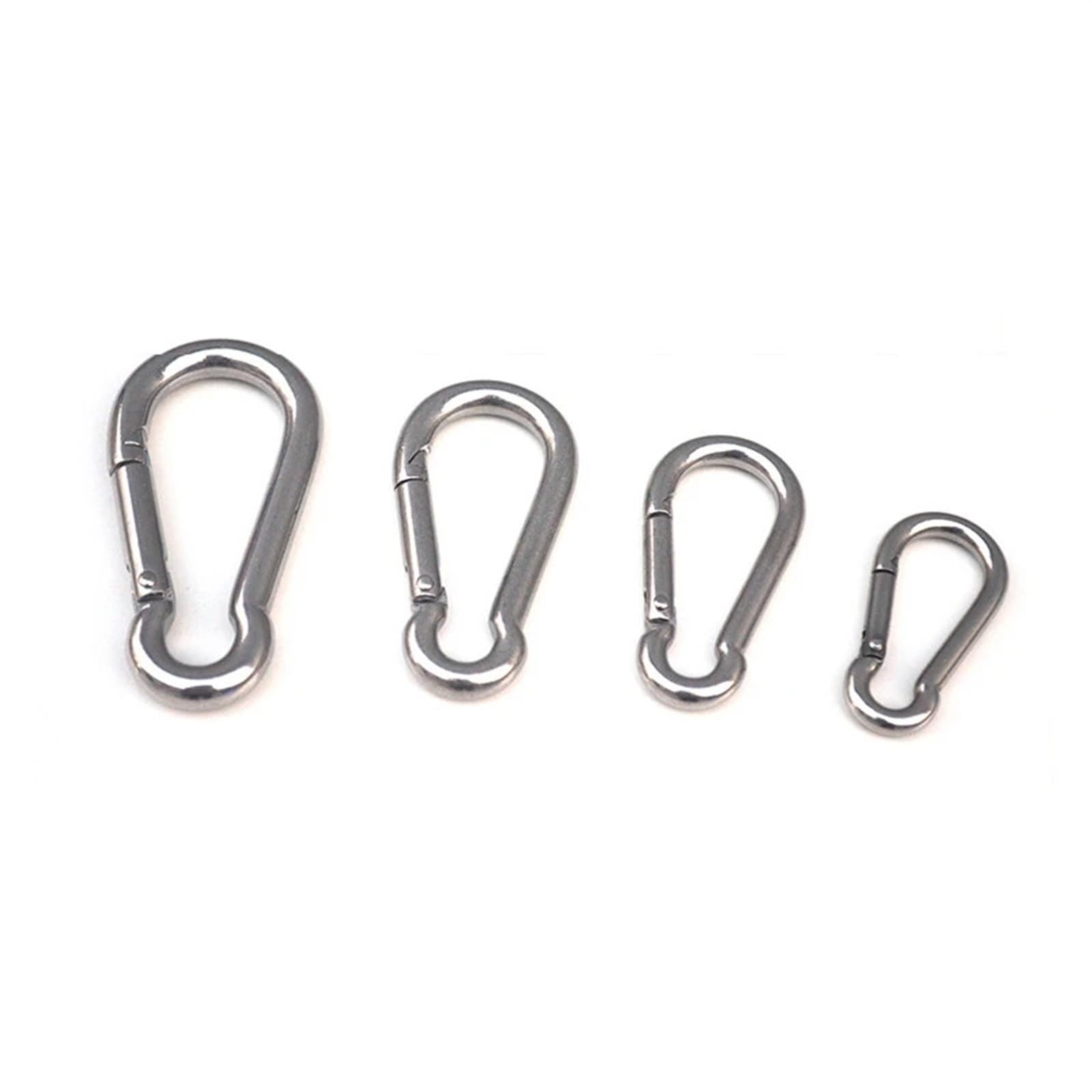 1 mosquetón de acero inoxidable 304/316, llavero con hebilla para exteriores, camping, senderismo, 120 mm de longitud, resistente al óxido, conector