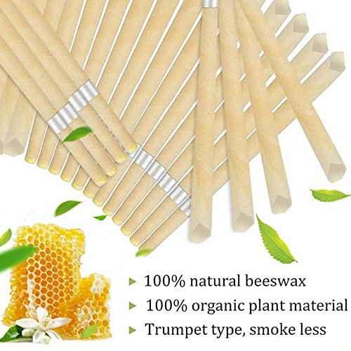 image for Naladoo Set of 10 Beeswax Natural Ear Candles Wax Removal, Ear Wax Can