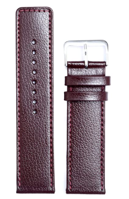 20mm 22mm 24mm Burgundy colour leather watch strap with Flat Finish,Genuine Watch leather Strap/band for men and women (20mm) (B0B1DT6DFF) Amazon Price History, Amazon Price Tracker