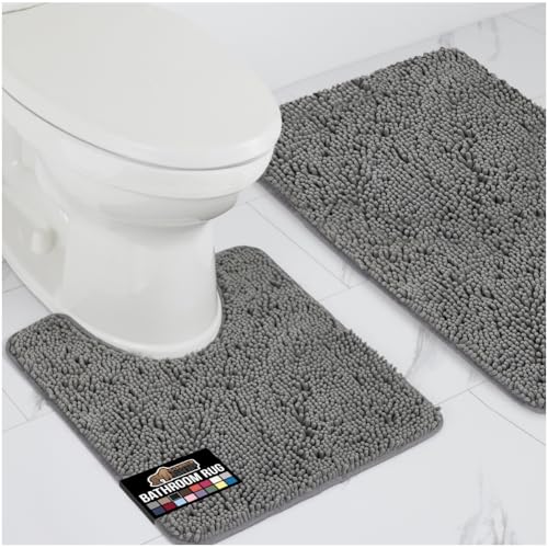 GORILLA GRIP Chenille Bathroom Rug Set