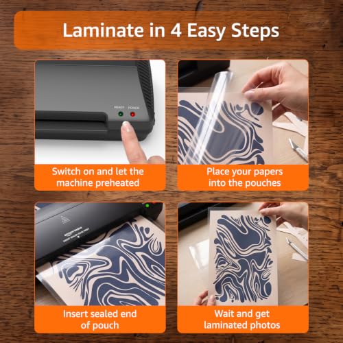 Amazon Basics A3 Laminating Machine | ABS Body | Hot & Cold Laminator | 12 Inch Entry Width | 250 mm/min Speed | Anti-Jam Release | 2 Rollers | for Photos, Documents & Certificates | Black - Image 8