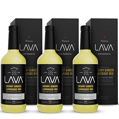 (3 Pack) LAVA Premium Ginger Lemonade Vodka Cocktail Mix