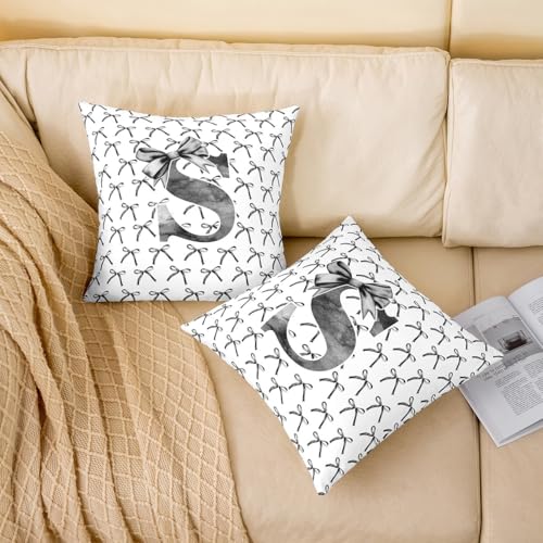 Housses de coussin patchwork chic nœud papillon Manfei double face