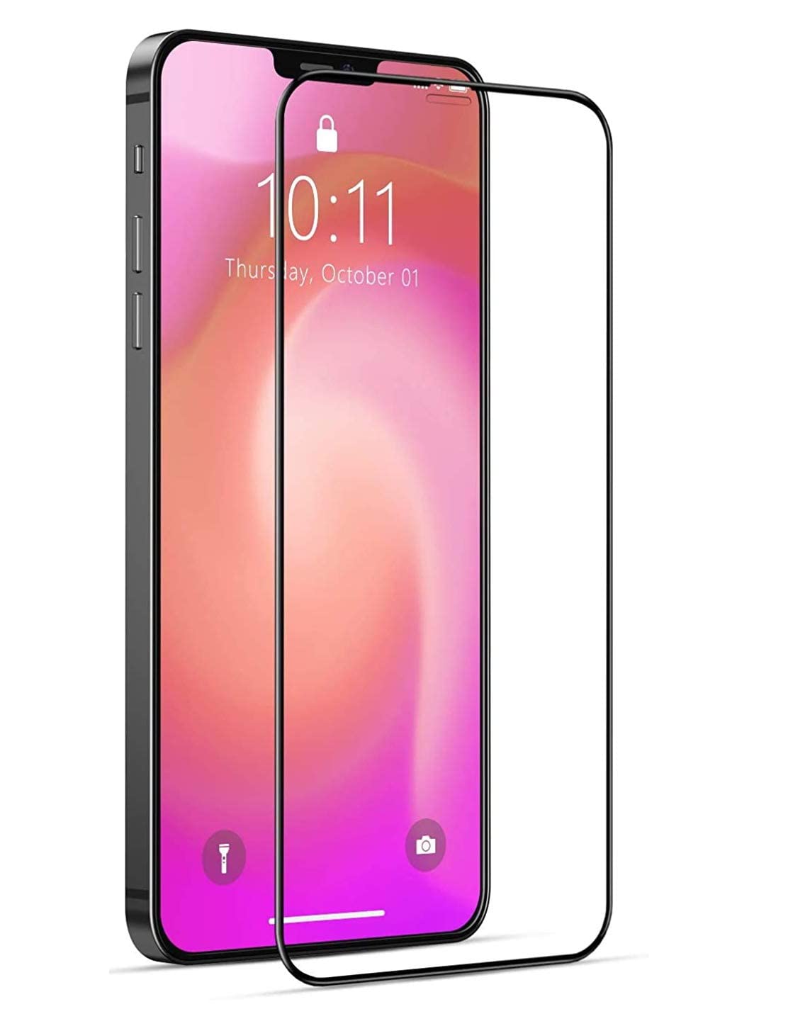 JGD PRODUCTS for iPhone 12 Pro Max Tempered glass Screen Protector with Full Edge Protection and Easy Installation Kit