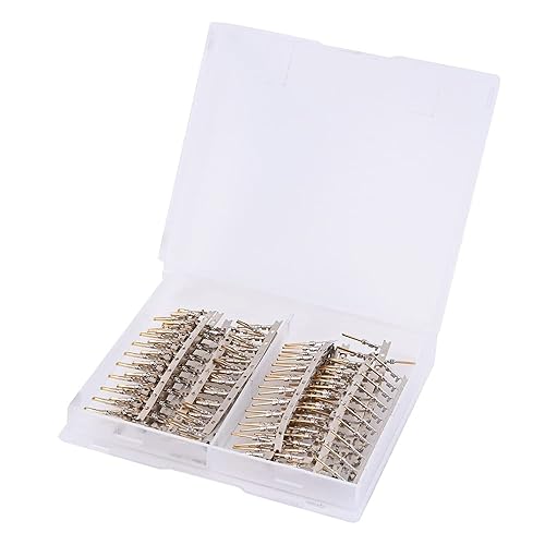 Miniatura 2 de JRready ST6240 D-SUB Conector Crimpado sellado y formado chapado en oro Terminal DB9 Conector de crimpado 100 pines y 100 piezas de zócalo