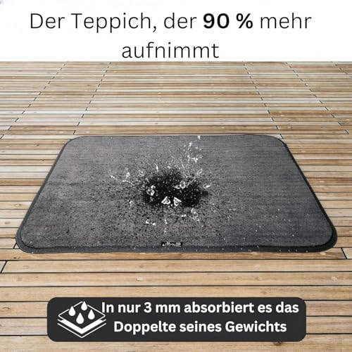 Aladino il tappeto Magico® - Das Original Fußmatte und Schmutzfangmatte für Innen- und Außenbereich, rutschfest und maschinenwaschbar, ultra saugfähiger Teppich, Badematten, Haus und Küche, Italy Made