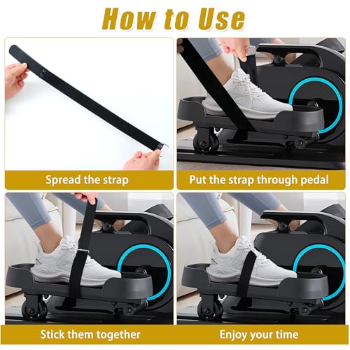 Image of 4Pcs Ellipse Leg Exerciser Pedal Straps Non-Slip for Adults Seniors