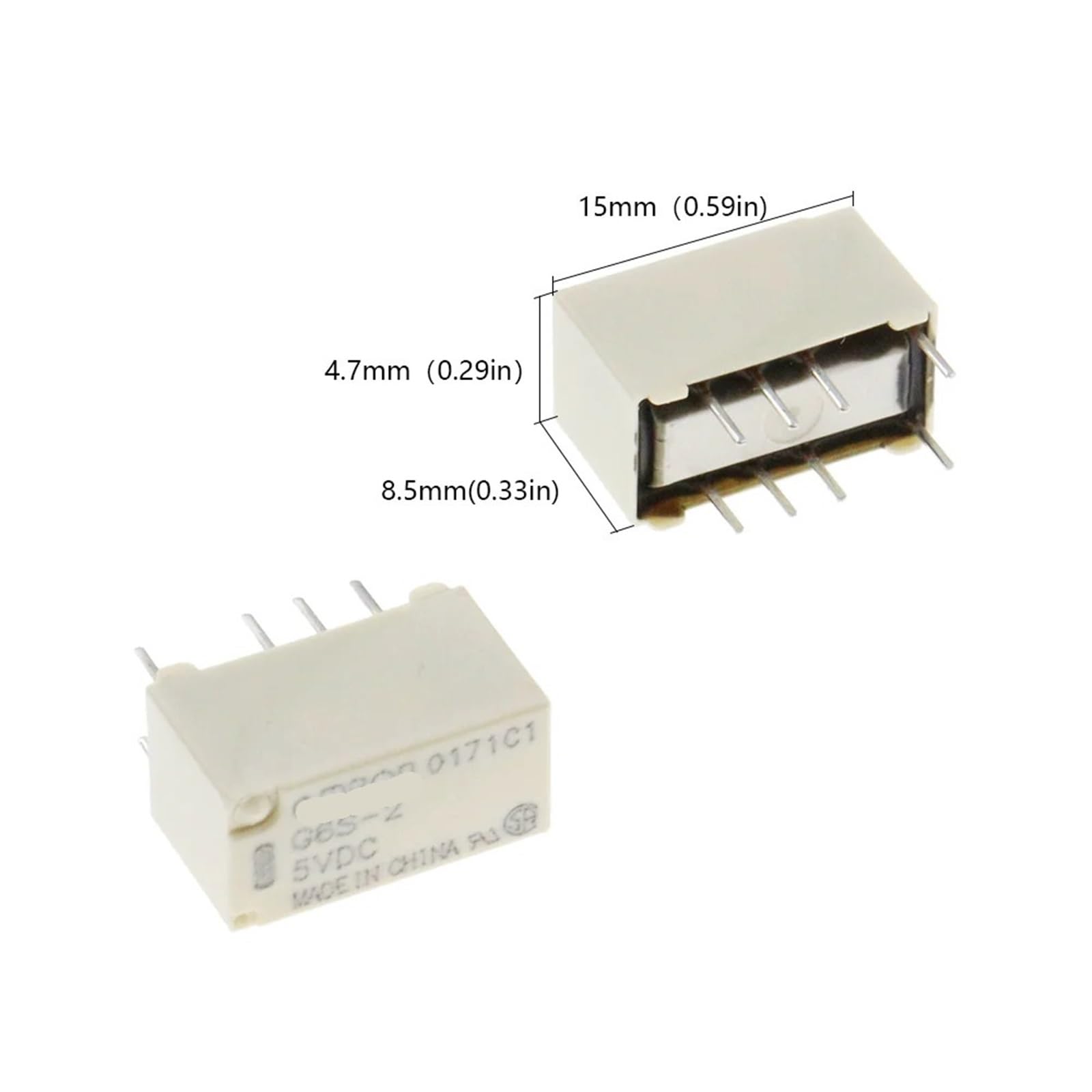 1 pz 5V/12V/24V Relè G6S-2-5VDC G6S-2-12VDC G6S-2-24VDC 250VAC/DC220V 8PIN Mini Interruttore di Segnale Relè 2A(24V)
