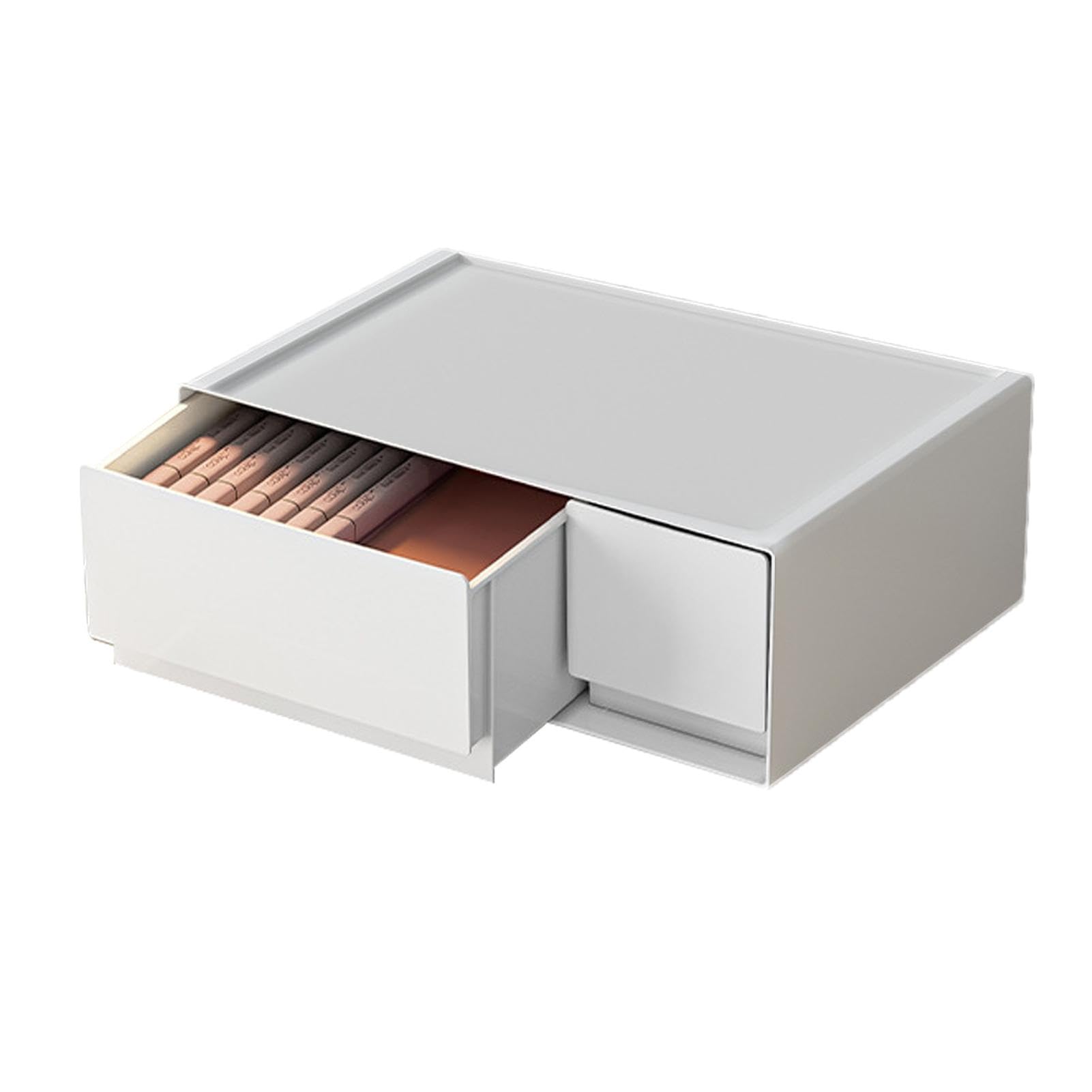 Desk Organizer With Drawers - Desktop Drawers Stackable - Tabletop Drawers, Small Drawer Organizer, Under Desk Drawer, Space-Saving Design, Perfect For Desk