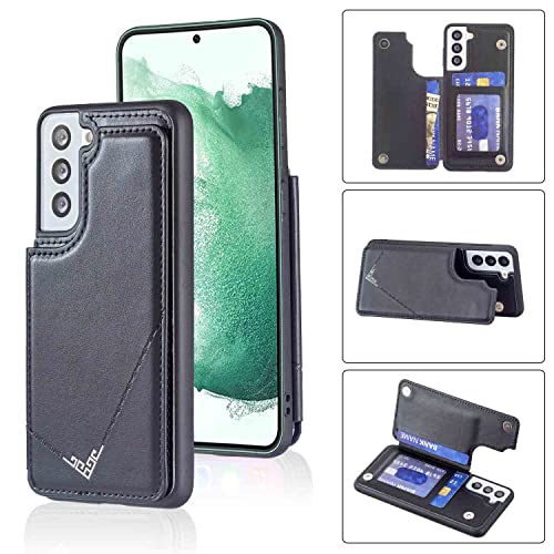 �yAnrek�z�݊��� SAMSUNG Galaxy S22 Plus 5G �p �V�^ �w�� �J�[�h�P�[�X�i�u���b�N�j�M�����N�V�[s22�v���X �X�}�z�P�[�X �J�[�h���[ ���u���@�\ �g�уJ�o�[ �T���X��s22+ BLACK