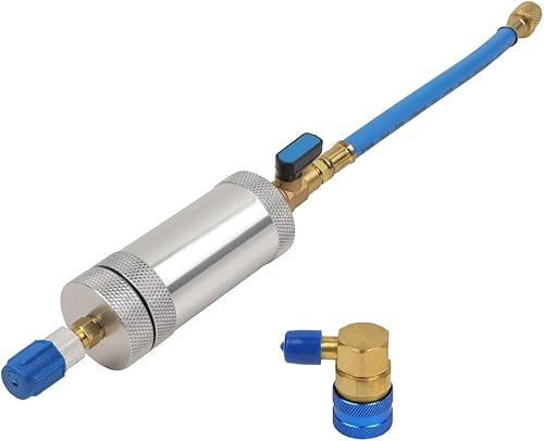 CMTOOL Herramienta de inyector de tinte de aceite de CA R134A, kit de inyector de aceite de compresor, kit de aire acondicionado para automóvil con