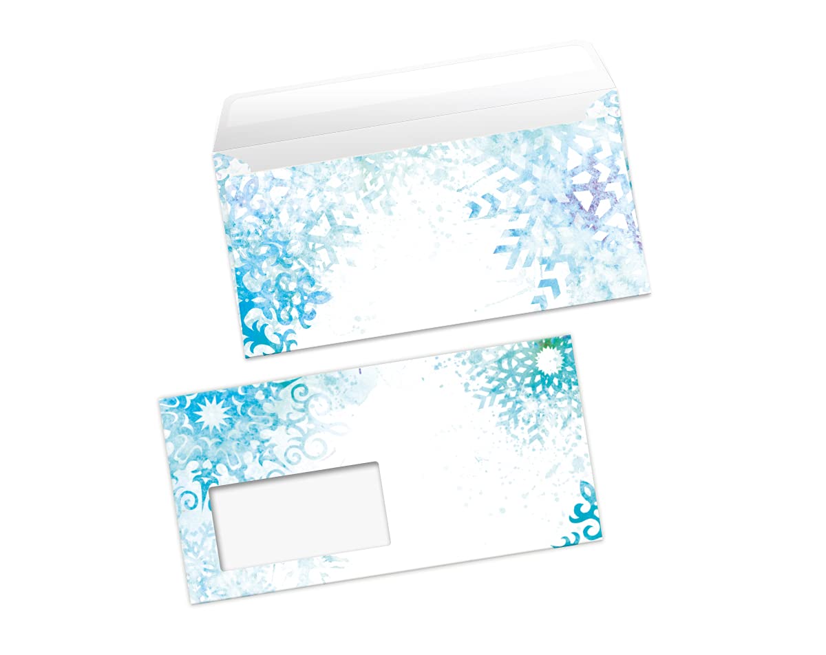 Briefpapier Weihnachten Weihnachtsbriefpapier mit Umschlag Umschlägen mit Fenster Weihnachtspapier A4 für Kunden (250 Blätter + 250 Umschläge)