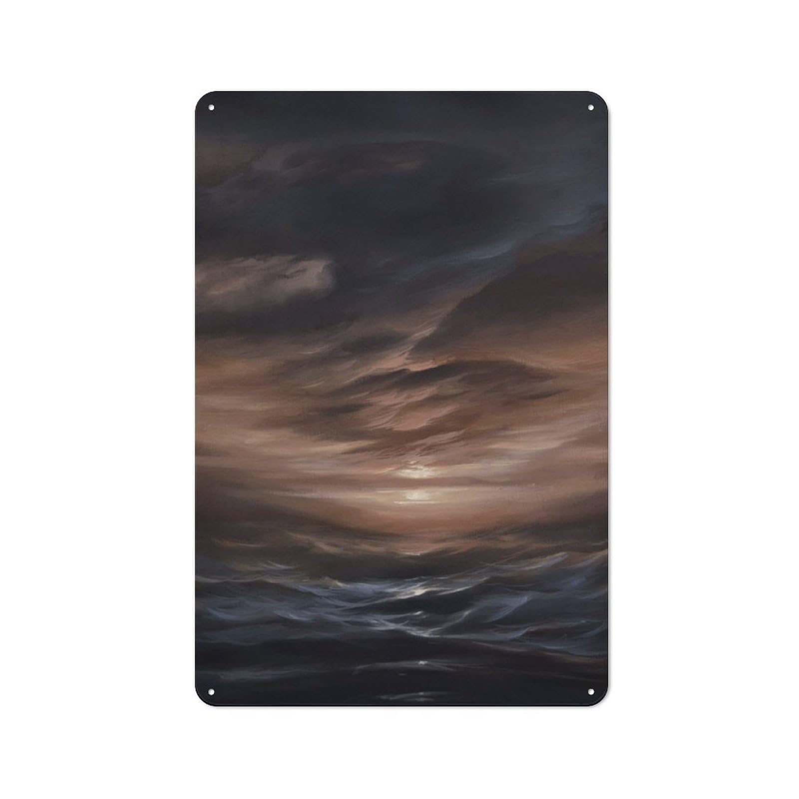 Junmoney Sunset Tin Wall Plaque 30X20cm With For Guest Room Or Hallway, For Home Office, Studio And Craft Room Walls