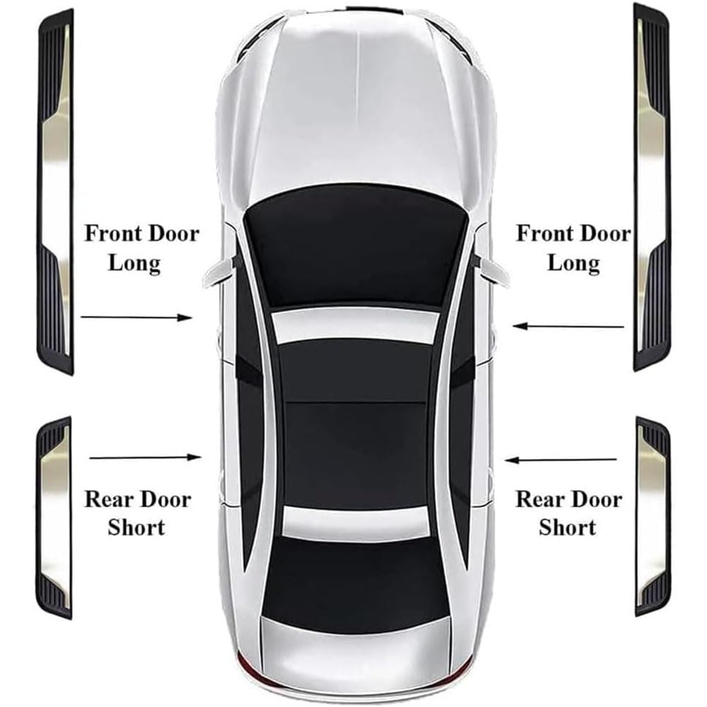 4 Protectores de Umbral de Puerta de Coche para Peugeot 308 208 508 207 3008 2008 307, Pegatinas de Acero Inoxidable Accesorios Tuning Estilo Accesorios Coche,C/Black