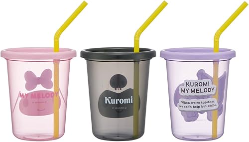 Miniatura 3 de My Melody & Kuromi Tumbler with Lid and Straw 3pcs Set