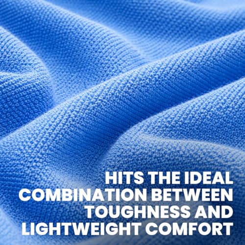 Image of Pearl Weave Microfiber Cloth Blue 300 GSM | Pack of 3 |Car Detailing Towel for Ceramic Coating, Polish & Wax | Scratch-Free, Lint-Free, Ultra Soft Cleaning Cloth for Cars & Bikes (40x40 cm)