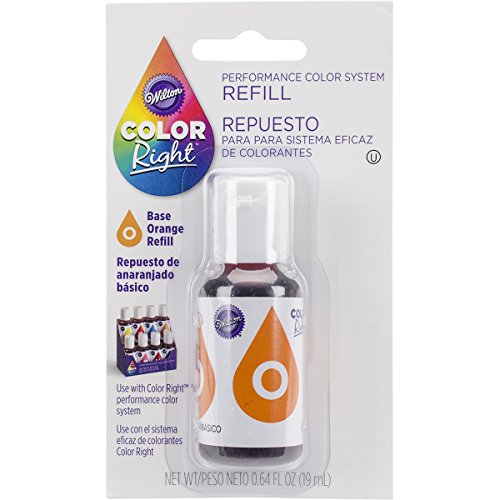 Wilton right food color system refill, .07 oz, orange