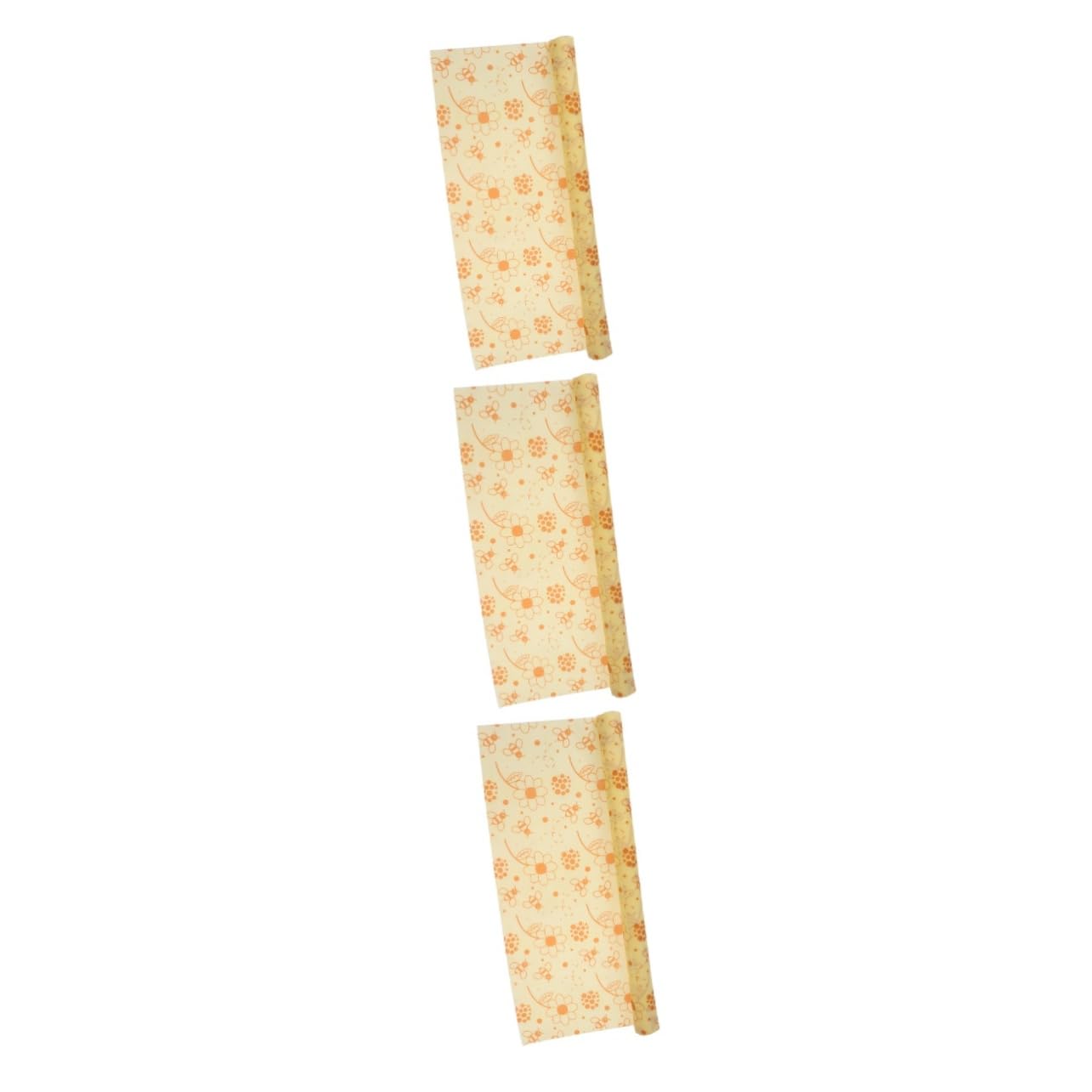Gatuida Lebensmittelverpackung Verpackungszubehör Party-geschenktüte Packpapier 3 Rollen Kühlschrank Wickeltuch Lebensmittel Bienenwachs Sandwich-Geschenkpapier Verpackung