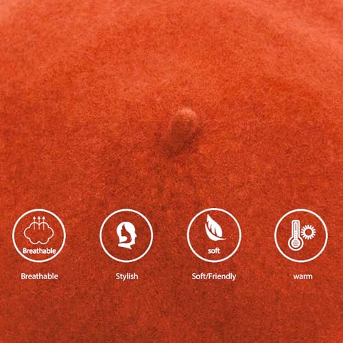 Image of Jolbndcv 6PCS Beret, French Beanie, Outdoor, Winter, Fashion Lady Hat | One Size Fits Most,Solid Color,Stretchable,for All Season