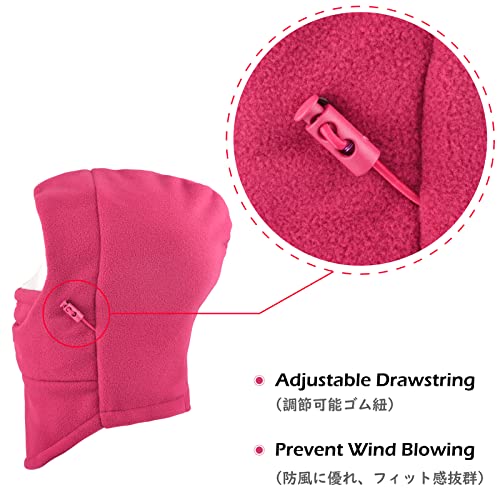 Image of TRIWONDER Kids Winter Hats Balaclava Ski Mask for Boys Girls Toddlers Windproof Adjustable Cold Weather Face Mask Neck Warmer