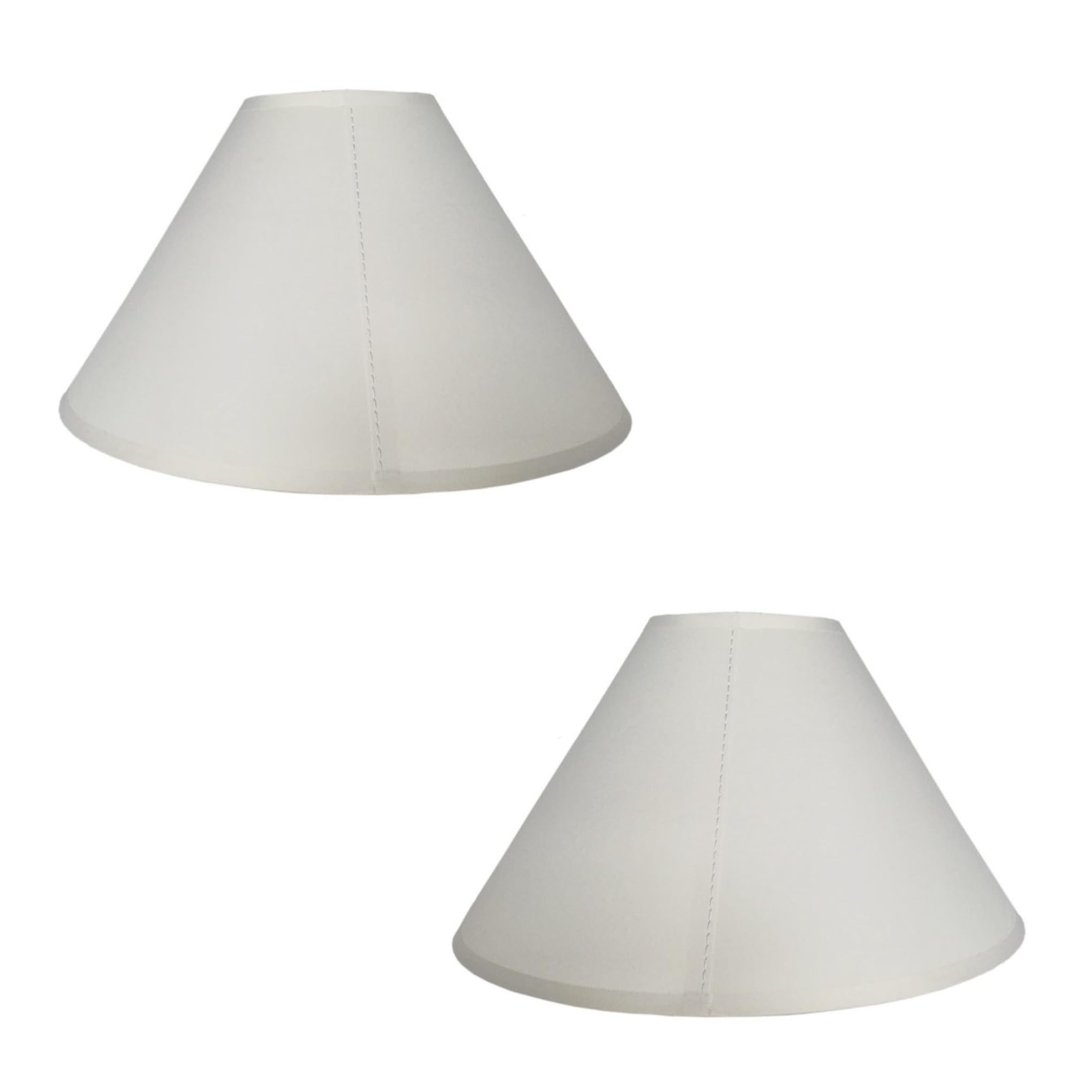 Pack of 2 - Empire Cotton Coolie Lamp Shades for Table Lamps and Pendant Ceiling Lights - 35cm Dia (Navy) (2, Beige) โ image 1